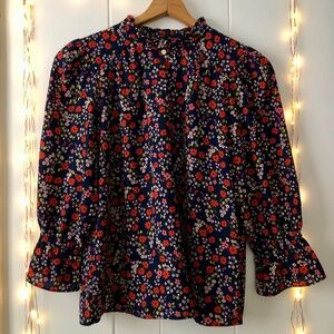 LOFT Flouncy Floral Blouse